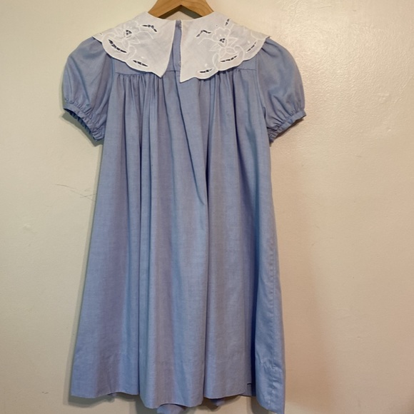 Chabre’ Vintage Peter Pan Lace Collar Blue Dress size 6X - Picture 9 of 14
